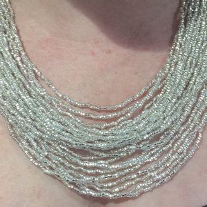 Silvery sparkly necklace